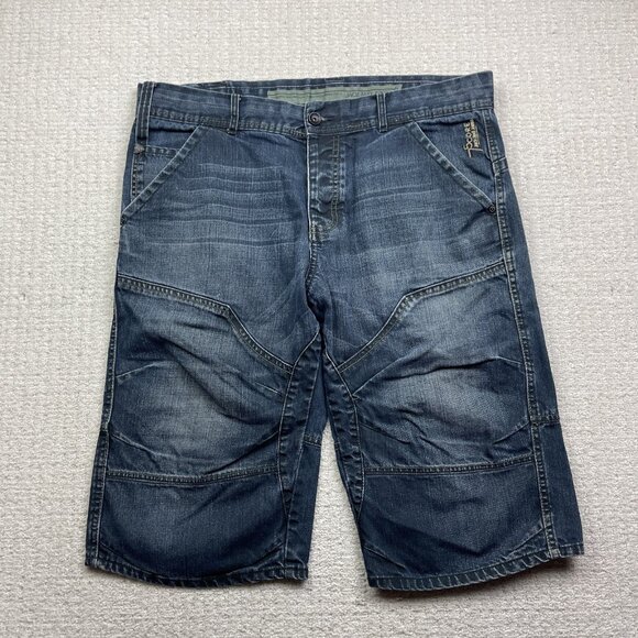 Y2K Jack And Jones Men’s Jeans Utility Denim Shorts Workwear Skater Baggy Read - Picture 1 of 12